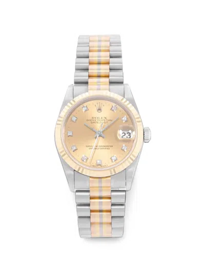 Pre-owned Rolex Datejust 31mm Watch In Gold
