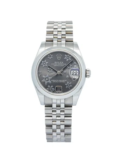 Pre-owned Rolex Datejust 31mm Watch In Gray