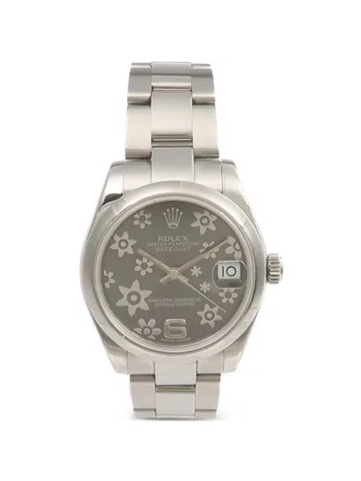 Pre-owned Rolex Datejust 31mm Watch In Gray