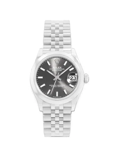 Pre-owned Rolex Datejust 31mm Watch In Grey