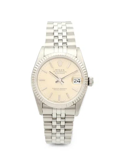 Pre-owned Rolex Datejust 31mm Watch In Neutrals