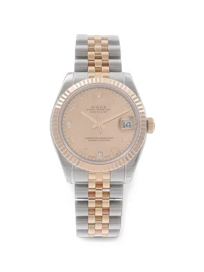 Pre-owned Rolex Datejust 31mm Watch In Neutrals