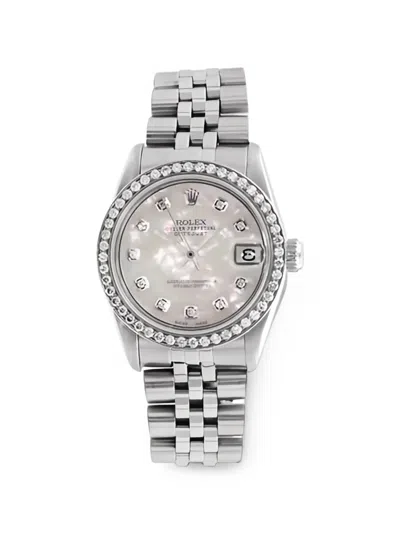 Pre-owned Rolex Datejust 31mm Watch In Neutrals