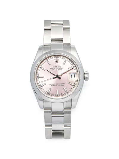 Pre-owned Rolex Datejust 31mm Watch In Pink