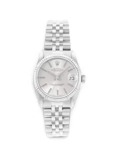 Pre-owned Rolex Datejust 31mm Watch In Silver