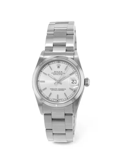 Pre-owned Rolex Datejust 31mm Watch In Silver