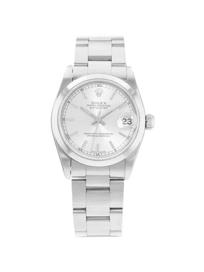 Pre-owned Rolex Datejust 31mm Watch In Silver