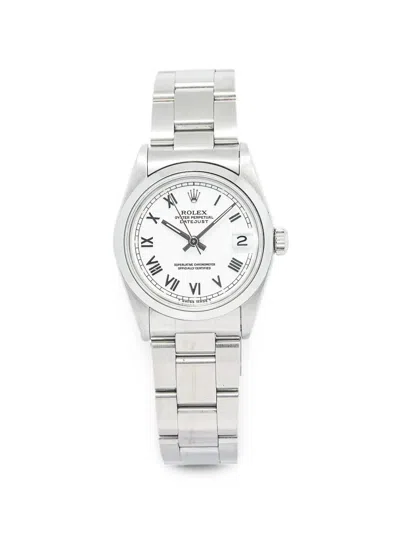 Pre-owned Rolex Datejust 31mm Watch In White