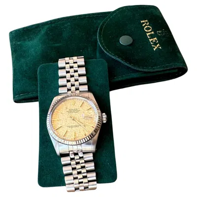 Pre-owned Rolex Datejust 36 36mm Ref 16014 Rare Jubilee Dial Anniversary Dial Watch In Multi