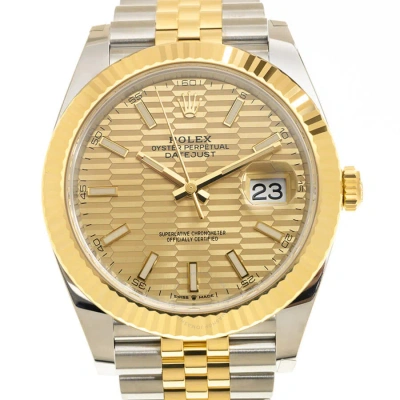 Rolex Datejust 36 Automatic Champagne Dial Chronometer Watch 126233cfsj In Gold