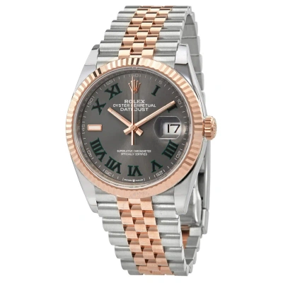 Rolex Datejust 36 Automatic Chronometer Grey Dial Watch 126231gyrj In Metallic
