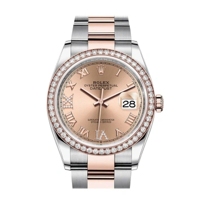 Rolex Datejust 36 Automatic Pink Diamond Dial Ladies Steel And 18k Everose Gold Oyster Watch 126281p