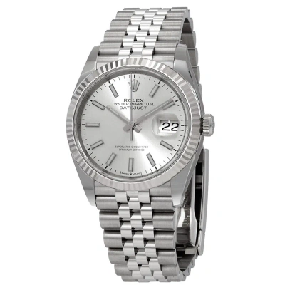 Rolex Datejust 36 Automatic Silver Dial Ladies Jubilee Watch 126234srdj In Metallic