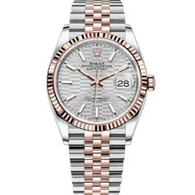 Rolex Datejust 36 Automatic Silver Motif Dial Chronometer Watch 126231sfsj In Gold