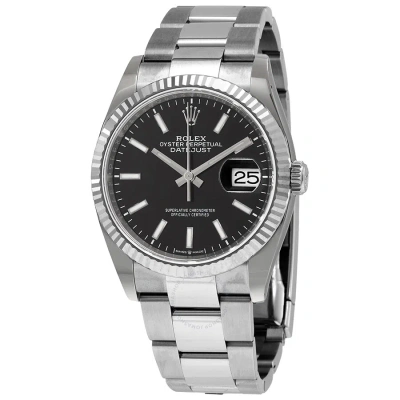 Rolex Datejust 36 Black Dial Automatic Men's Oyster Watch 126234bkso In White