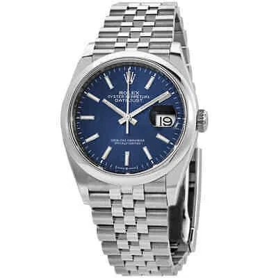 Pre-owned Rolex Datejust 36 Blue Dial Men's Watch 126200blsj