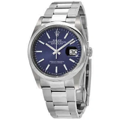 Pre-owned Rolex Datejust 36 Blue Dial Men's Watch 126200blso