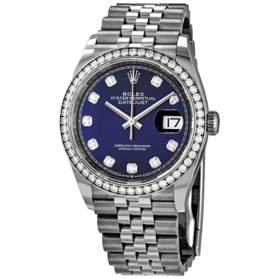 Rolex Datejust 36 Blue Diamond Dial Automatic Unisex Jubilee Watch 126284bldj
