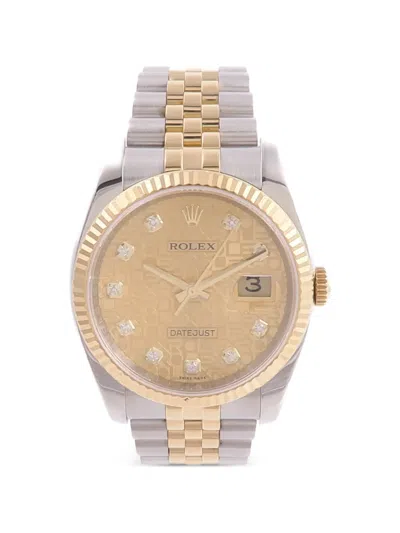 Pre-owned Rolex Datejust 36毫米腕表 In Gold