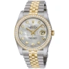 ROLEX ROLEX DATEJUST 36 MOTHER OF PEARL DIAL STAINLESS STEEL AND 18K YELLOW GOLD JUBILEE BRACELET AUTOMATI