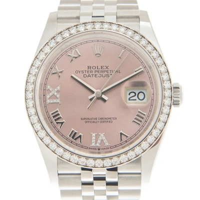 Rolex Datejust 36 Pink Diamond Dial Automatic Unisex Jubilee Watch 126284prdj In Metallic