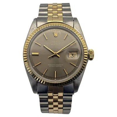Pre-owned Rolex Datejust 36 Ref.1601 36mm Solid Yellow Gold & Steel Rare Pie Pan Step Dial