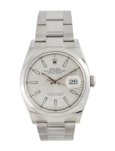 Pre-owned Rolex Datejust 36 Watch, 36mm In Multicolor
