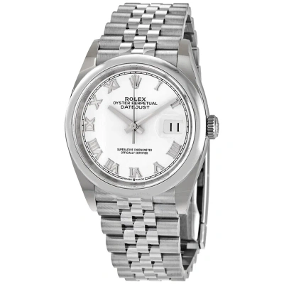 Rolex Datejust 36 White Dial Men's Watch 126200wrj In Metallic
