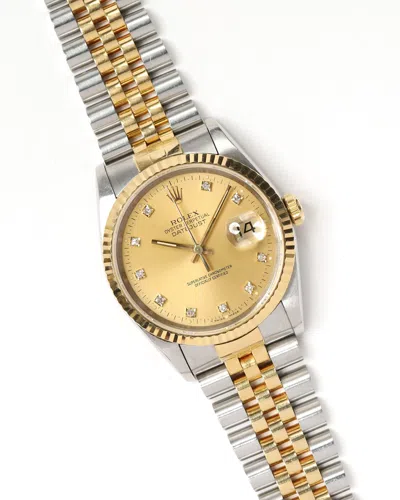 Rolex Datejust 36mm Full Set 1993 Watch In Gold