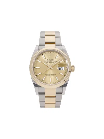 Pre-owned Rolex Datejust 36mm In Gold