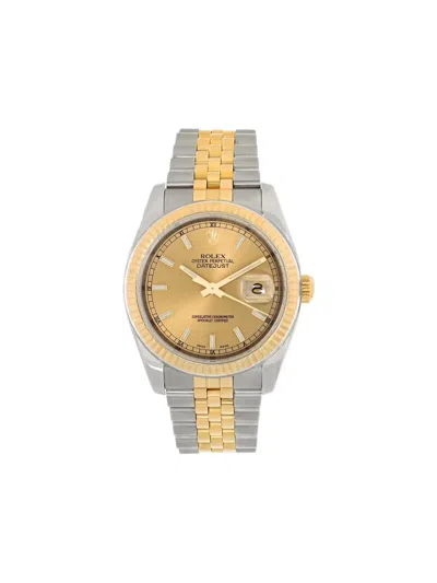 Pre-owned Rolex Datejust 36mm In Gold