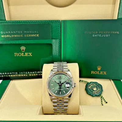Pre-owned Rolex Datejust, 36mm, Green Dial, Jubilee, Ref 126234, Unworn Complete 2023