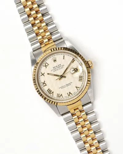 Rolex Datejust 36mm Rare Pyramid Dial 1995 Watch In Red