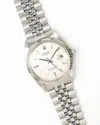 Rolex Datejust 36mm Ref 1601 Linen Dial Watch In Silver