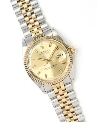 Rolex Datejust 36mm Ref 1601 Rare Wide Boy 1971 Watch In Gold