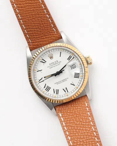 Rolex Datejust 36mm Ref 16013 Buckley Dial Two Tone 1984 Watch