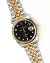 Rolex Datejust 36mm Ref 16233 1989 Rare Dark Brown Diamond Dial Watch In Multi