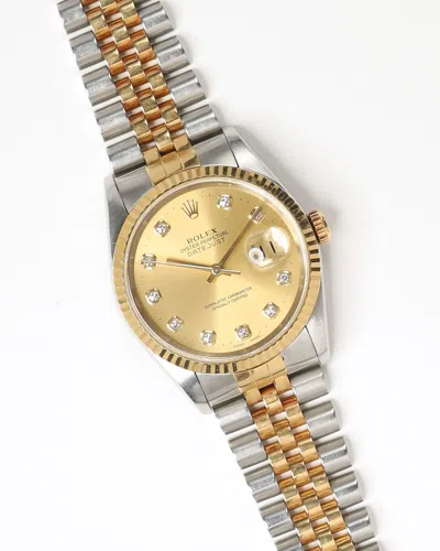 Rolex Datejust 36mm Ref 16233 Diamond Dial Watch