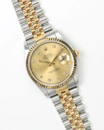 Rolex Datejust 36mm Ref 16233 Diamond Dial Watch