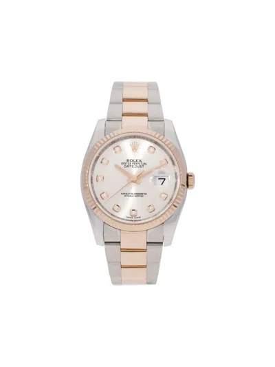 Pre-owned Rolex Datejust 36mm In Silver
