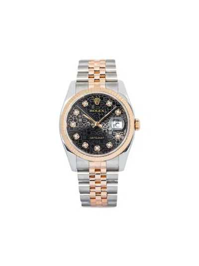 Pre-owned Rolex Datejust 36mm Watch In Black