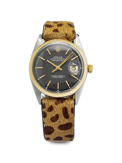 Pre-owned Rolex Datejust 36mm Watch In Black