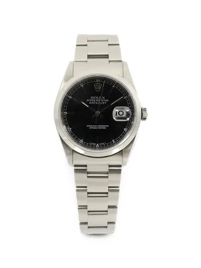 Pre-owned Rolex Datejust 36mm Watch In Black