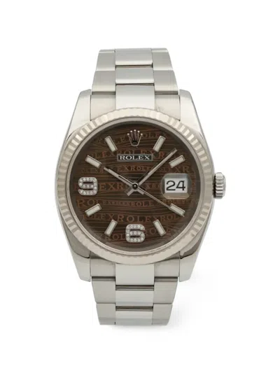Pre-owned Rolex Datejust 36mm Watch In Brown