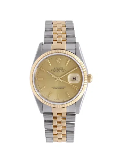 Pre-owned Rolex Datejust 36mm Watch In Gold