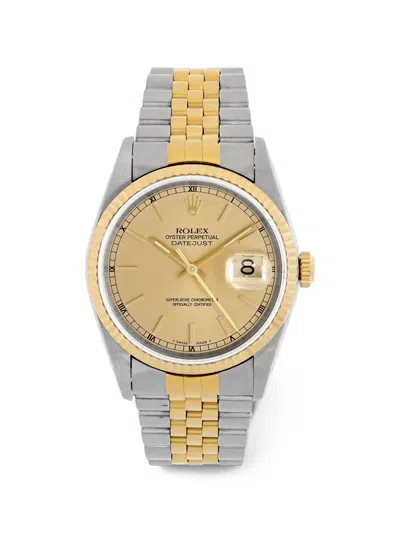 Pre-owned Rolex Datejust 36mm Watch In Gold