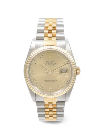 Pre-owned Rolex Datejust 36mm Watch In Gold