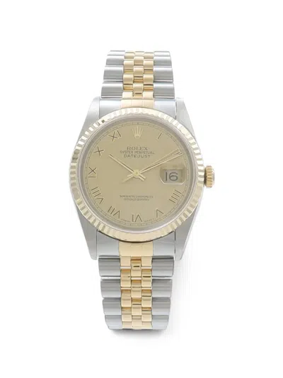 Pre-owned Rolex Datejust 36mm Watch In Gold