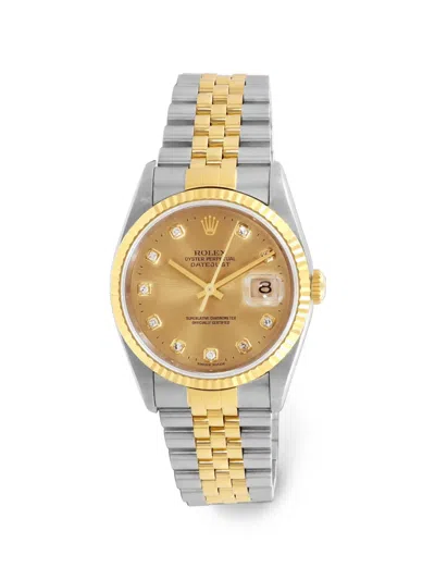 Pre-owned Rolex Datejust 36mm Watch In Gold