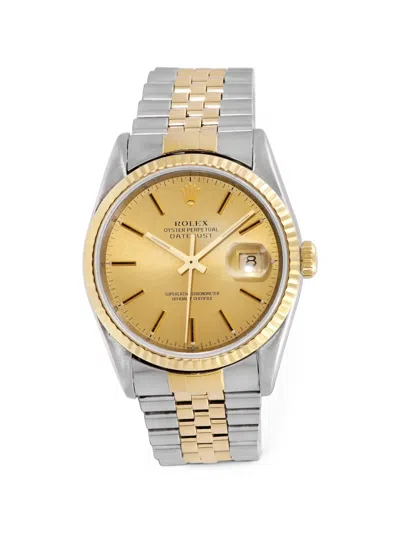 Pre-owned Rolex Datejust 36mm Watch In Gold
